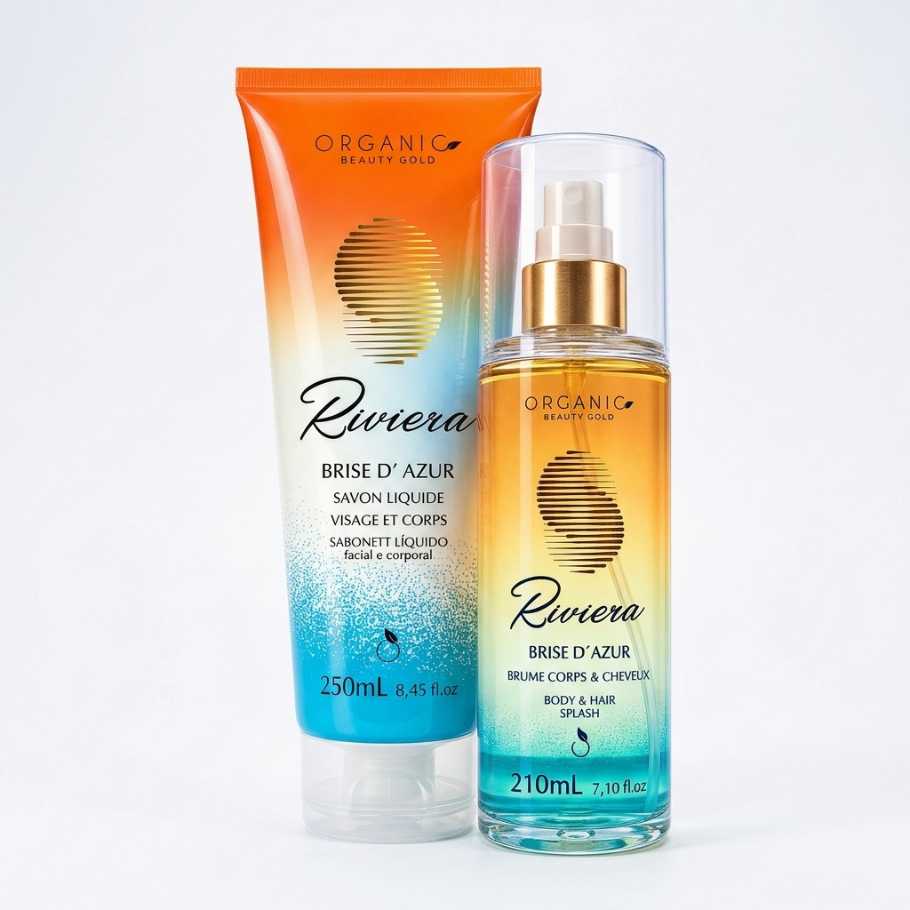 Kit Savon Liquide Visage et Corps + Brume Corps & Cheveux - Riviera, Brise d'Azur